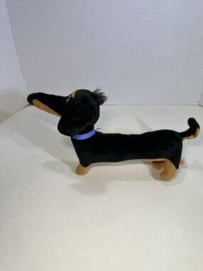 Secret Life of Pets Buddy TY Plush Dachshund Dog Black Brown Embroidered Eyes